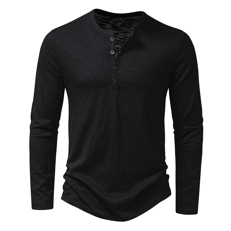 Enzo Cotton Henley Shirt