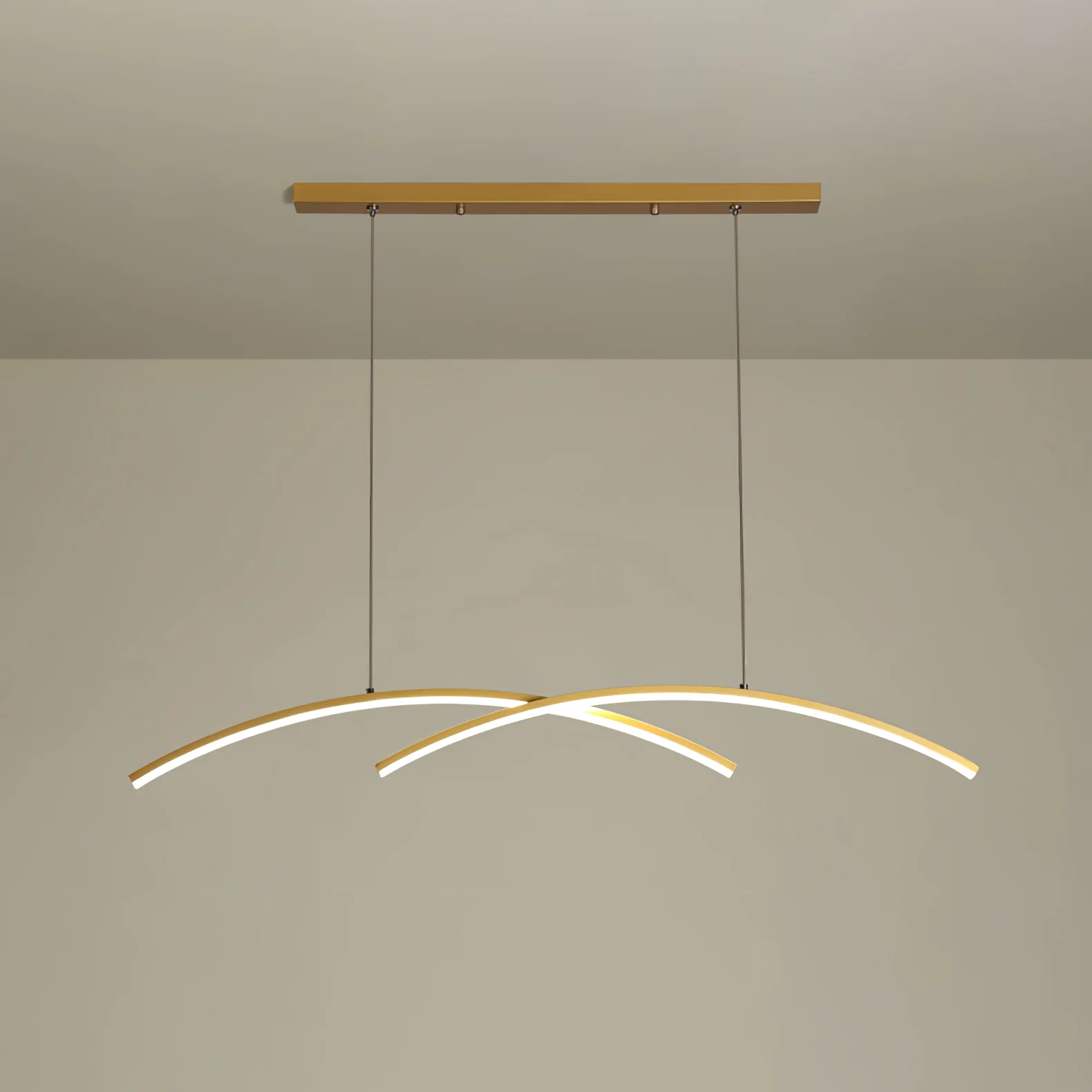 Oscillating Strip Island Chandelier