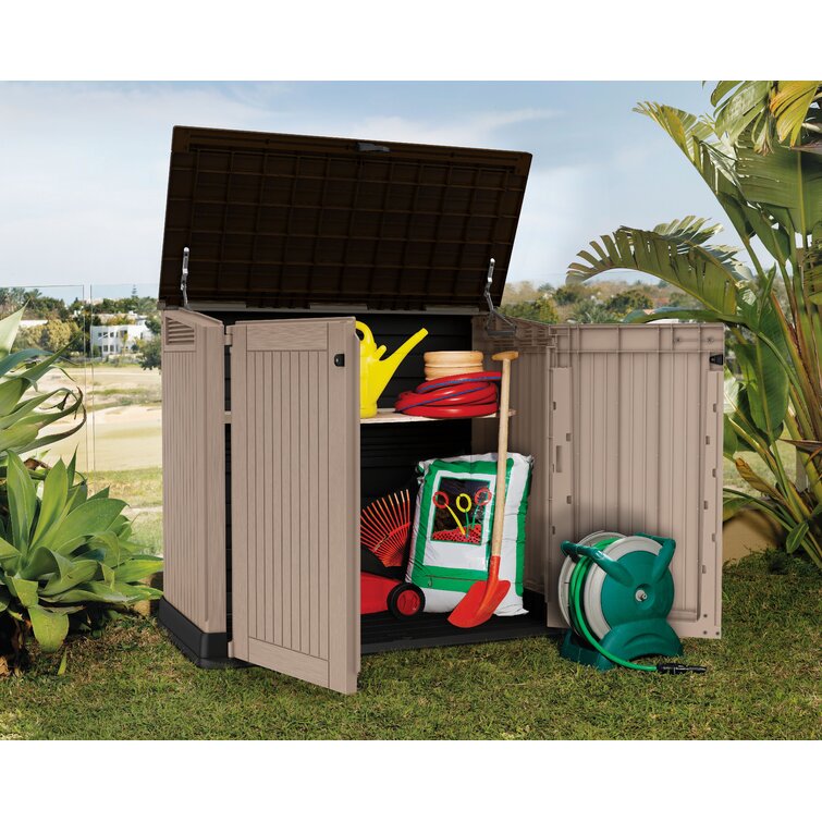 Keter Store-It-Out MIDI 4.3x3.7 ft. Resin Outdoor Storage Shed for Patio Furniture and Tools