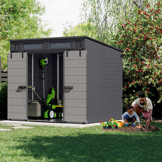 Suncast Modernist 8x7 Dual Barn Door Storage Shed